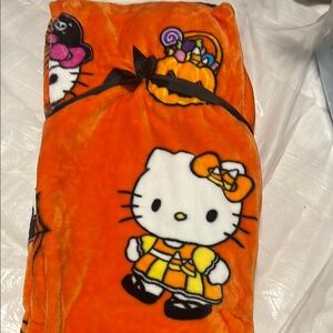 Hello Kitty Halloween Blanket - Orange
